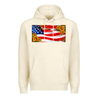Sandshell usa flag and sunflower license plate Premium Hoodie - HRA Design Shop