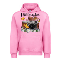 Fuchsia Pink photographer floral butterfly film roll vintage camera Urban Hoodie - FaDigitalArtStudio