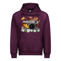 Mauve Wine photographer floral butterfly film roll vintage camera Urban Hoodie - FaDigitalArtStudio