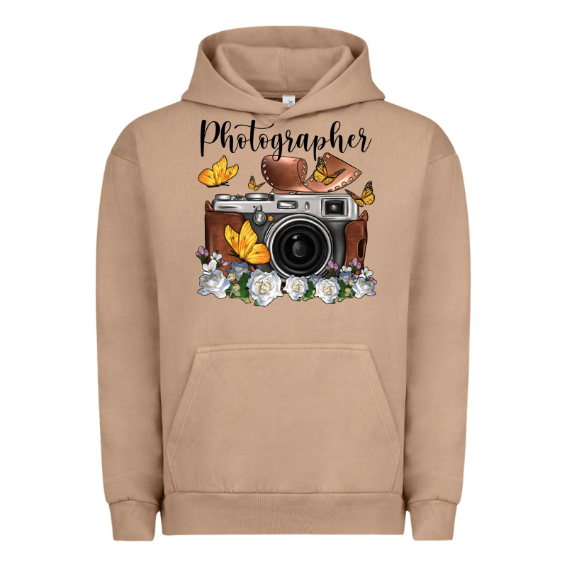 Photographer Floral Butterfly Film Roll Vintage Camera Urban Hoodie by FaDigitalArtStudio | Teevron