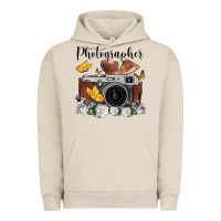 Pigment French Oak photographer floral butterfly film roll vintage camera Urban Hoodie - FaDigitalArtStudio