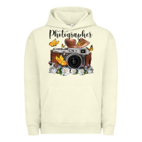 Pigment Pistachio photographer floral butterfly film roll vintage camera Urban Hoodie - FaDigitalArtStudio