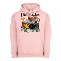 Pigment Salmon photographer floral butterfly film roll vintage camera Urban Hoodie - FaDigitalArtStudio