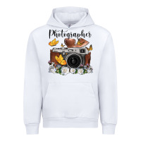 White photographer floral butterfly film roll vintage camera Urban Hoodie - FaDigitalArtStudio