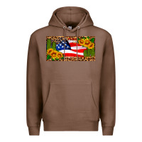 Chestnut usa flag and cactus license plate Premium Hoodie - HRA Design Shop