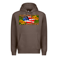 Coffee usa flag and cactus license plate Premium Hoodie - HRA Design Shop
