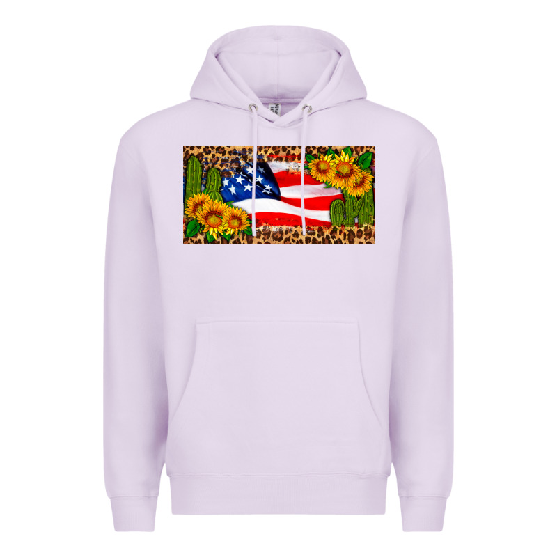 Usa Flag And Cactus License Plate Premium Hoodie by HRA Design Shop | Teevron