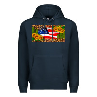 Navy usa flag and cactus license plate Premium Hoodie - HRA Design Shop