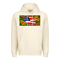 Sandshell usa flag and cactus license plate Premium Hoodie - HRA Design Shop