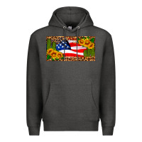 Charcoal Heather usa flag and cactus license plate Premium Hoodie - HRA Design Shop