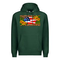 Sports Green usa flag and cactus license plate Premium Hoodie - HRA Design Shop