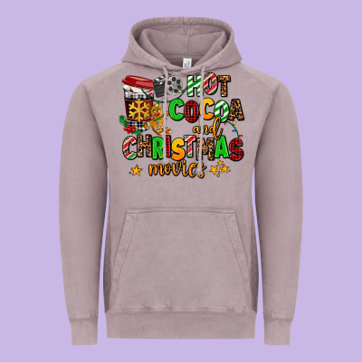 Hot Cocoa And Christmas Movies Vintage Hoodie Designed By Adodesignshop