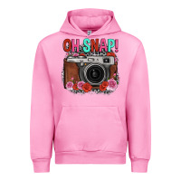 Fuchsia Pink oh snap rose grey leopard vintage camera Urban Hoodie - FaDigitalArtStudio