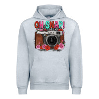 Heather Grey oh snap rose grey leopard vintage camera Urban Hoodie - FaDigitalArtStudio