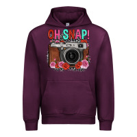 Mauve Wine oh snap rose grey leopard vintage camera Urban Hoodie - FaDigitalArtStudio