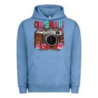 Oh Snap Rose Grey Leopard Vintage Camera Urban Hoodie | Teevron
