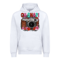 White oh snap rose grey leopard vintage camera Urban Hoodie - FaDigitalArtStudio