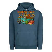 Pigment Midnight Navy pumpkin farm Urban Hoodie - RacoonDesign