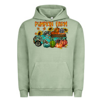 Pigment Oil Green pumpkin farm Urban Hoodie - RacoonDesign