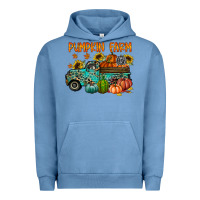 Pigment Pebble Blue pumpkin farm Urban Hoodie - RacoonDesign
