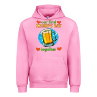 Fuchsia Pink our first father's day together and beer Urban Hoodie - HRA Design Shop