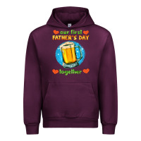 Mauve Wine our first father's day together and beer Urban Hoodie - HRA Design Shop