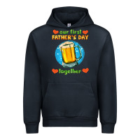 Navy our first father's day together and beer Urban Hoodie - HRA Design Shop