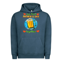 Pigment Midnight Navy our first father's day together and beer Urban Hoodie - HRA Design Shop