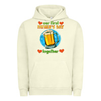 Pigment Pistachio our first father's day together and beer Urban Hoodie - HRA Design Shop