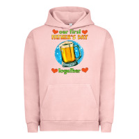 Pigment Salmon our first father's day together and beer Urban Hoodie - HRA Design Shop