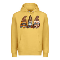 Antique Gold coffee gnomes Premium Hoodie - RacoonDesign
