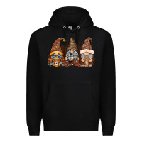 Black coffee gnomes Premium Hoodie - RacoonDesign