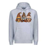 Heather Grey coffee gnomes Premium Hoodie - RacoonDesign