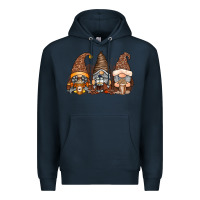 Navy coffee gnomes Premium Hoodie - RacoonDesign