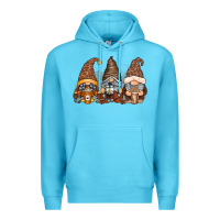 Ocean Blue coffee gnomes Premium Hoodie - RacoonDesign