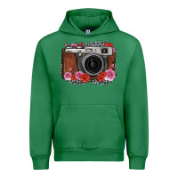 Emerald rose grey leopard vintage camera Urban Hoodie - FaDigitalArtStudio