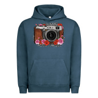 Pigment Midnight Navy rose grey leopard vintage camera Urban Hoodie - FaDigitalArtStudio