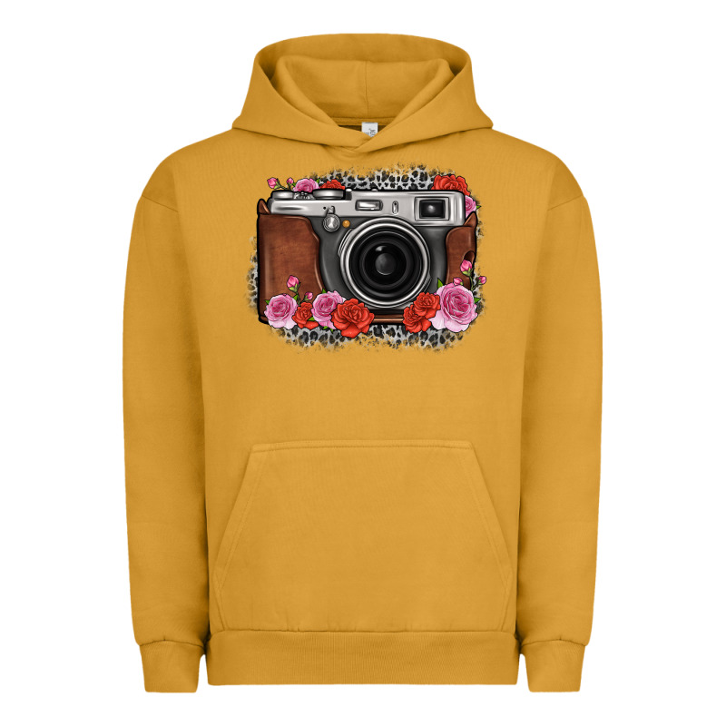 Rose Grey Leopard Vintage Camera Urban Hoodie by FaDigitalArtStudio | Teevron