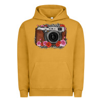 Pigment Peanut Butter rose grey leopard vintage camera Urban Hoodie - FaDigitalArtStudio