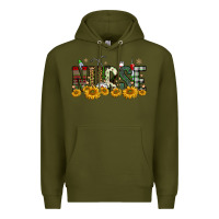 Army Green christmas nurse sunflower Premium Hoodie - FaDigitalArtStudio
