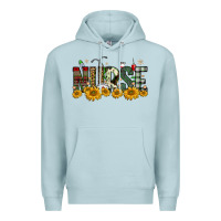 Blue Mist christmas nurse sunflower Premium Hoodie - FaDigitalArtStudio