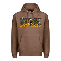 Chestnut christmas nurse sunflower Premium Hoodie - FaDigitalArtStudio