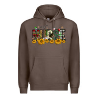 Coffee christmas nurse sunflower Premium Hoodie - FaDigitalArtStudio