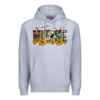 Heather Grey christmas nurse sunflower Premium Hoodie - FaDigitalArtStudio