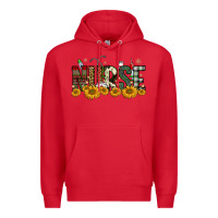 Red christmas nurse sunflower Premium Hoodie - FaDigitalArtStudio