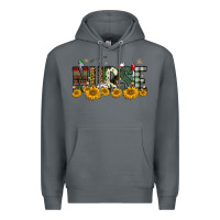 Rock christmas nurse sunflower Premium Hoodie - FaDigitalArtStudio