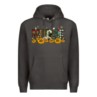 Smoke christmas nurse sunflower Premium Hoodie - FaDigitalArtStudio