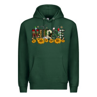 Sports Green christmas nurse sunflower Premium Hoodie - FaDigitalArtStudio