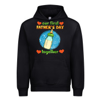 Black our first father's day together and baby bottle Urban Hoodie - HRA Design Shop