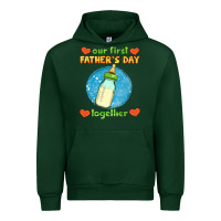 Forest Green our first father's day together and baby bottle Urban Hoodie - HRA Design Shop